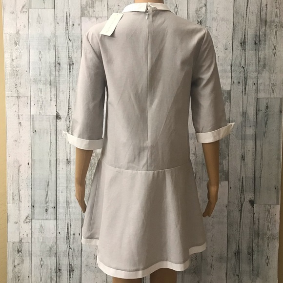After Market White Collar Smock Dress - Picture 2 of 5